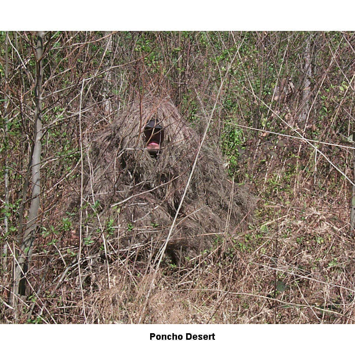 Jute Ghillie Poncho Desert Crouching Jute Ghillie Poncho Desert Crouching