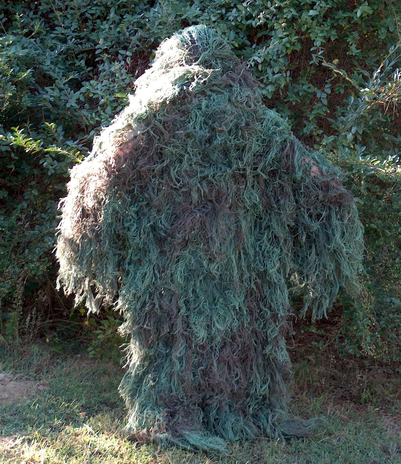 Jute Ghillie Suit Poncho Leafy