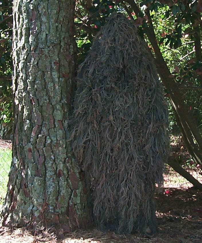 Woodland Jute Poncho Ghillie Suit